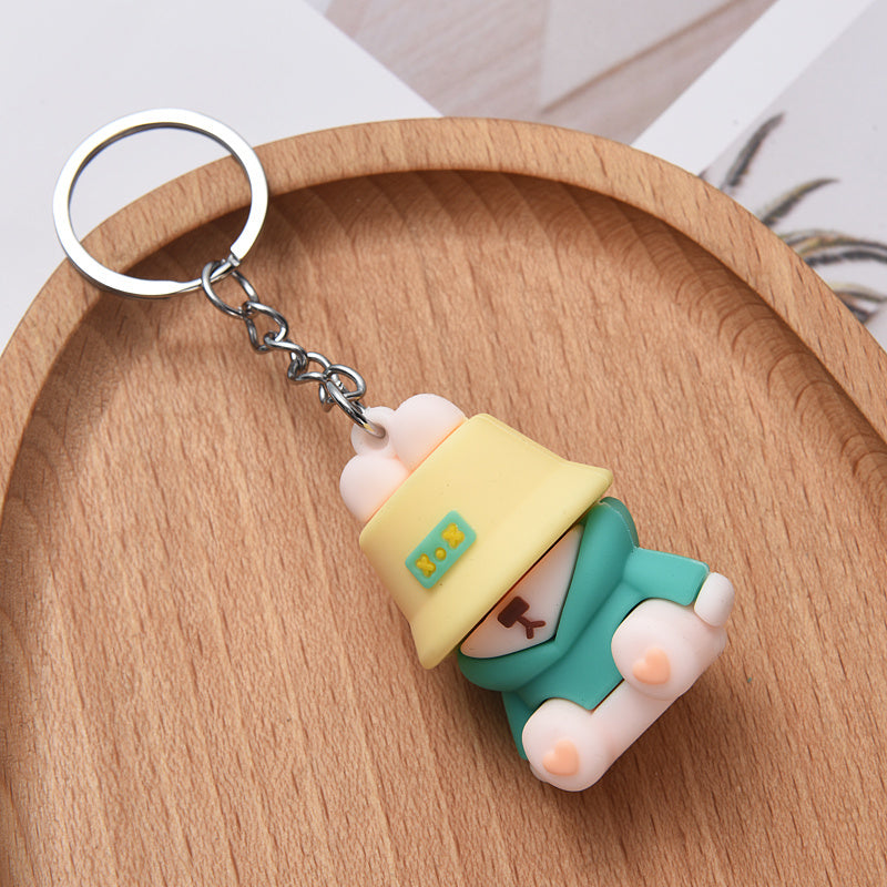 Cute Cartoon Bunny Rabbit Car Key Chain Pendant