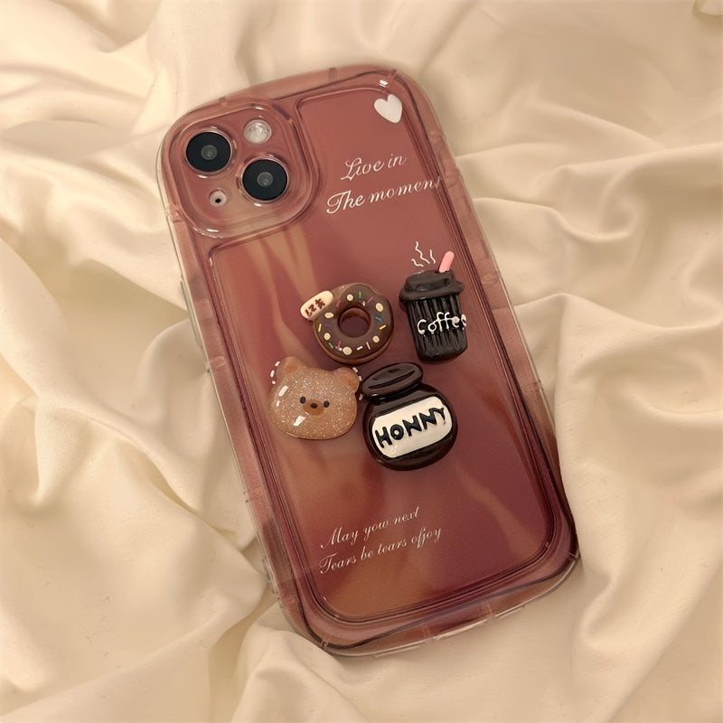 Silky Latte Coffee Soap Gloss Oil Silicone Phone Case