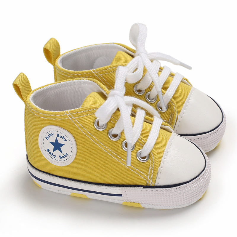 Infant Baby Boys Sneakers, Soft-soled Anti-slip High Top Crib Shoes