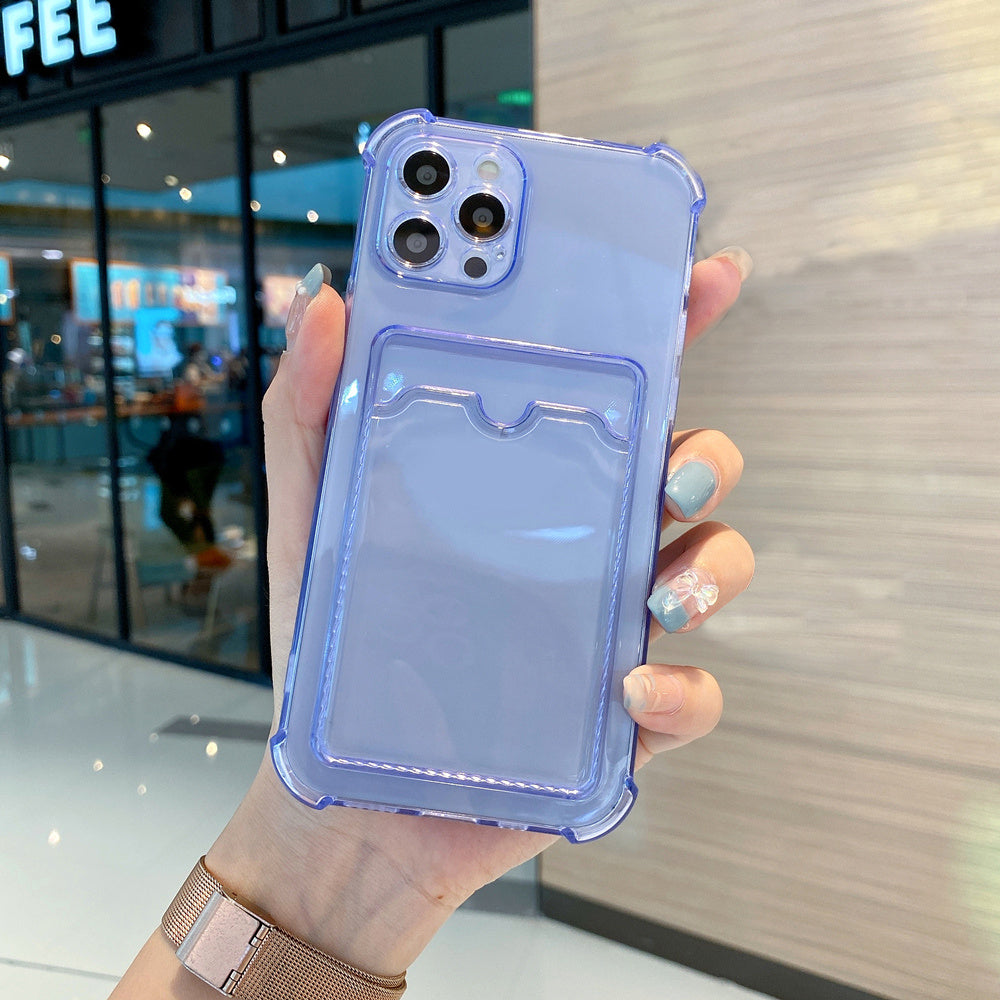 Transparent Soft Shockproof Phone Case With Card Holder