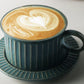 Latte Coffee Cup, Cappuccino Coffee Mug, Pottery Coffee Cups, Tea Cup, Ceramic Coffee Cup, Coffee Cup and Saucer Set