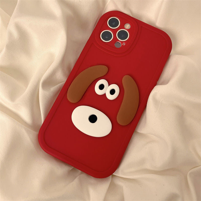 Three-dimensional Leader Dog Phone Case For IPhone 14 Plus 7 8 X XS XR 11 12 Mini 13 Pro Max SE2020 Silicone Cover Cases