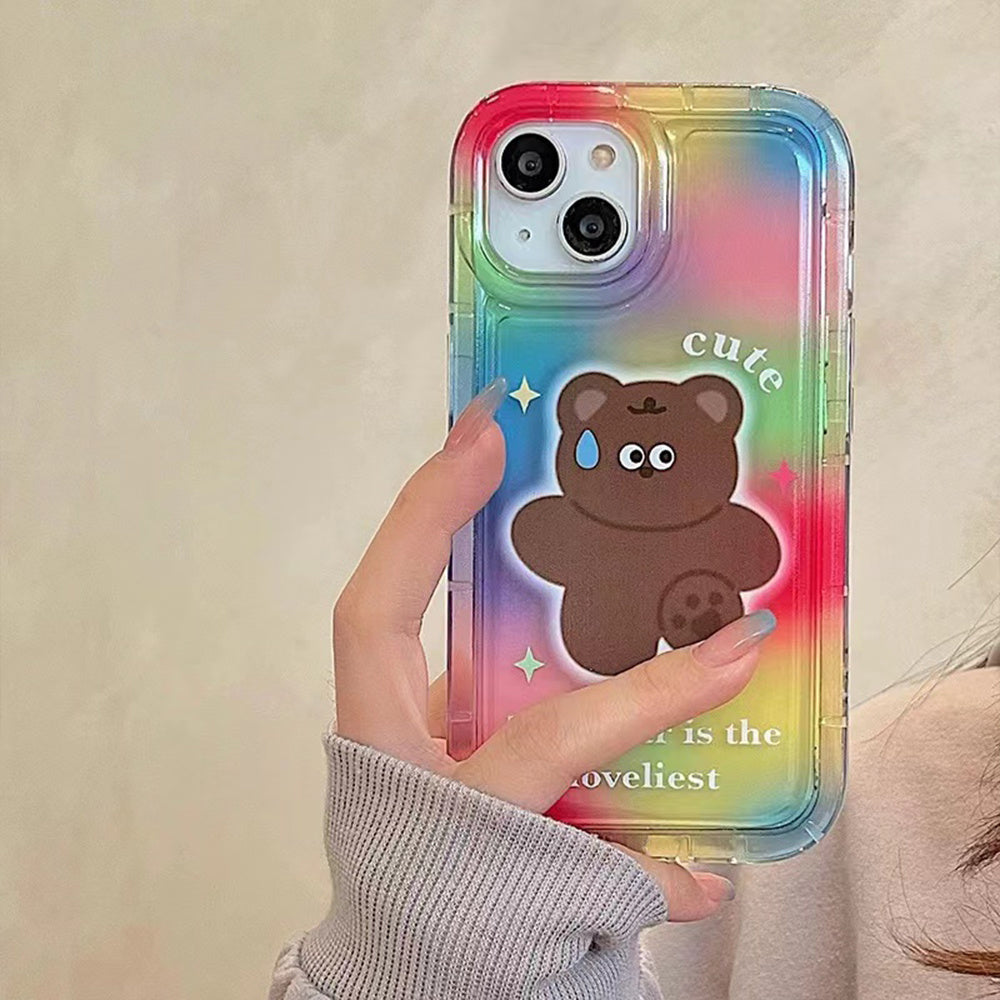 Three Little Cat Bear Dinosaur Best Friend Mobile Phone Case