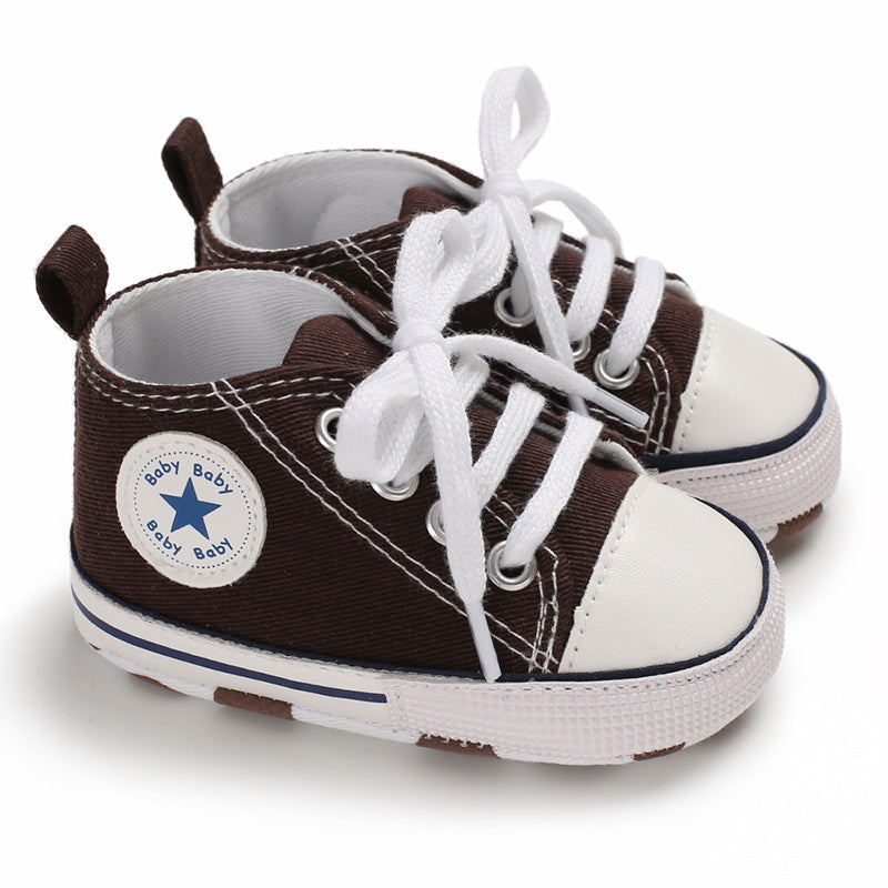 Infant Baby Boys Sneakers, Soft-soled Anti-slip High Top Crib Shoes