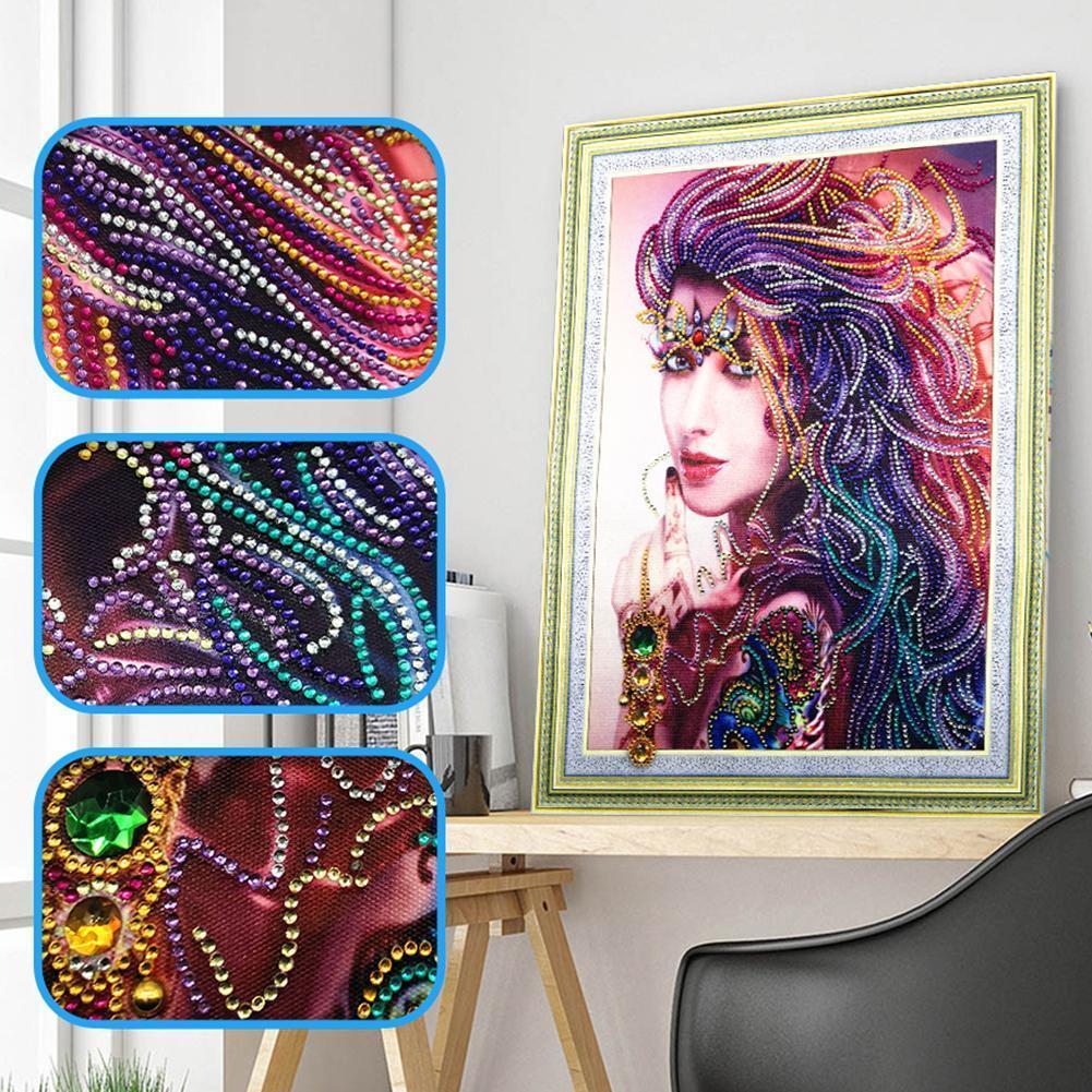 Beauty 5D DIY Special-shaped Diamond Painting - artpaintingworld