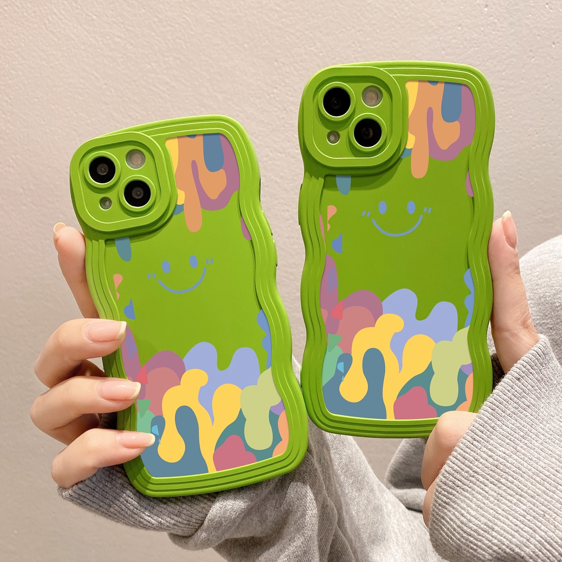 Happy Face Green Phone Case