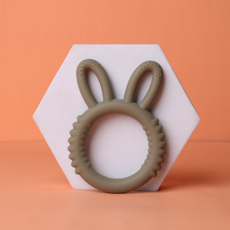 Baby Silicone Teether 2022 New Product Rabbit Ears Chewing Gum Molar Stick Baby Teething Toy Bracelet