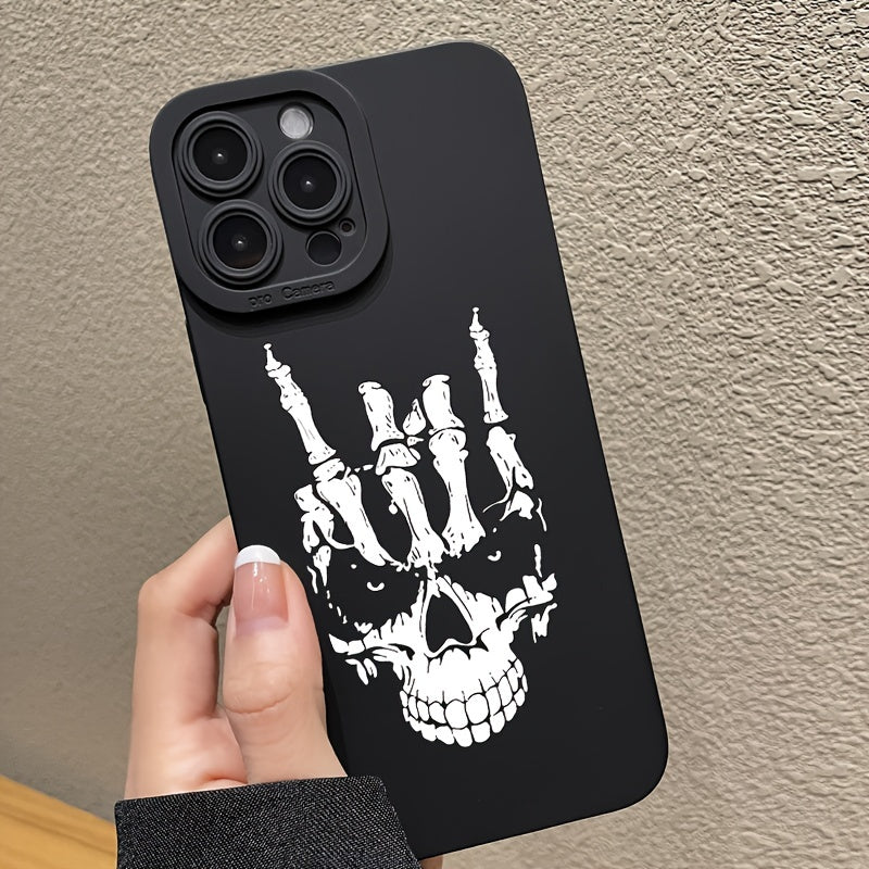 Male Horror Cool Skull Silicone Soft Anti Fall Mobile Phone Case