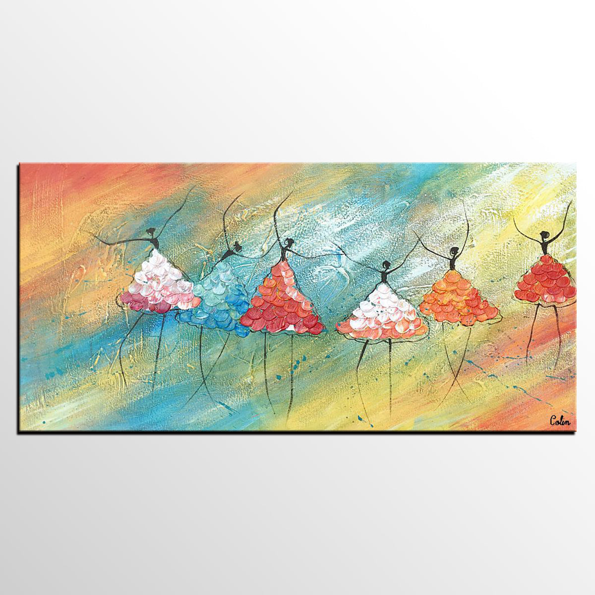 Simple Abstract Paintings, Ballet Dancer Painting, Original Artwork, Bedroom Canvas Painting, Acrylic Canvas Painting, Custom Art