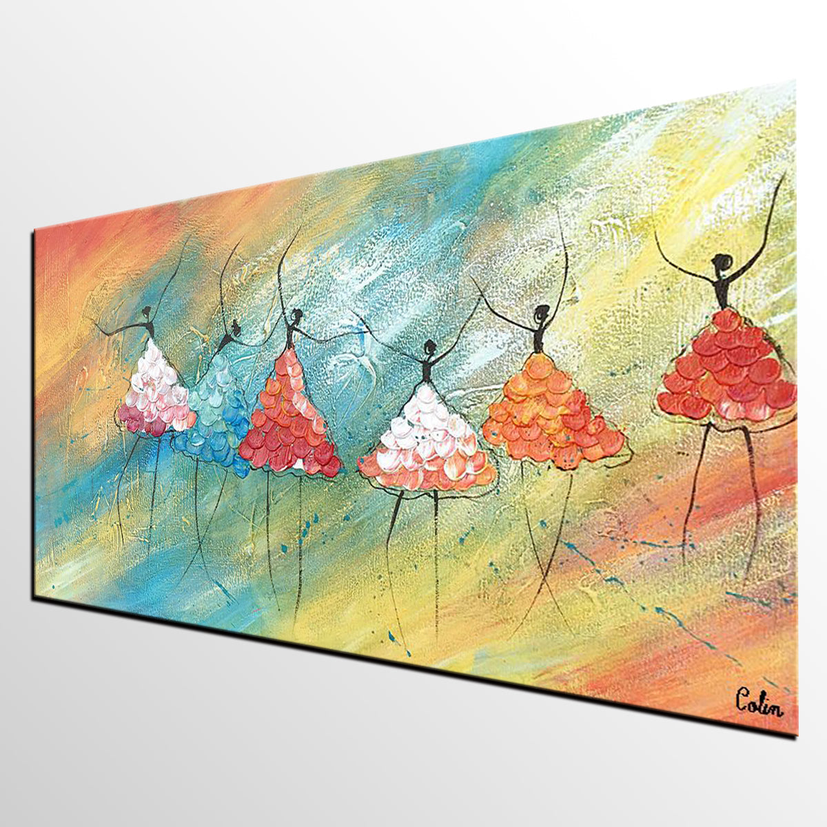 Simple Abstract Paintings, Ballet Dancer Painting, Original Artwork, Bedroom Canvas Painting, Acrylic Canvas Painting, Custom Art