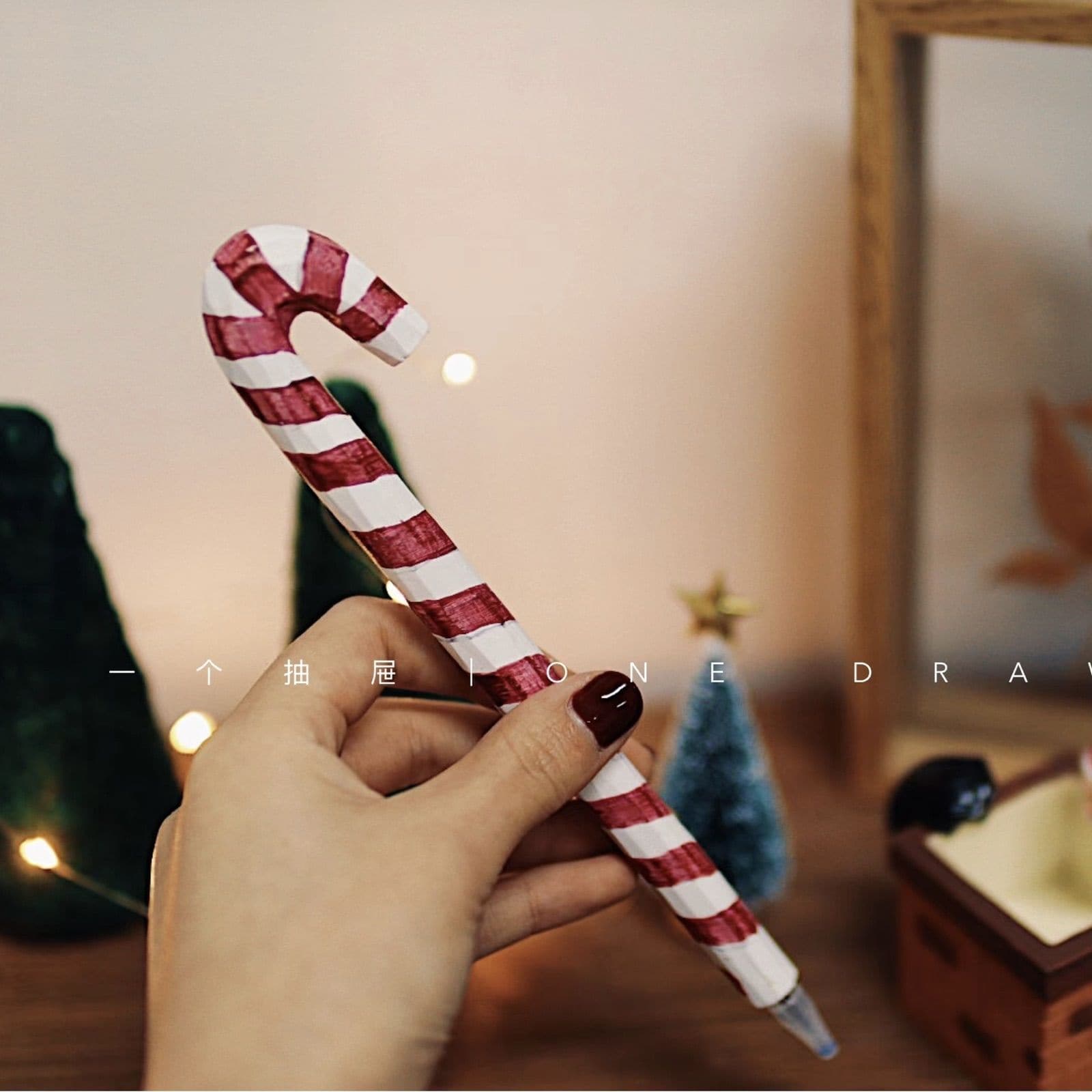 christmas gift series carved solid wood drill pen santa snowman ktclubs.com