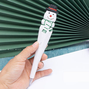 christmas gift series carved solid wood drill pen santa snowman ktclubs.com