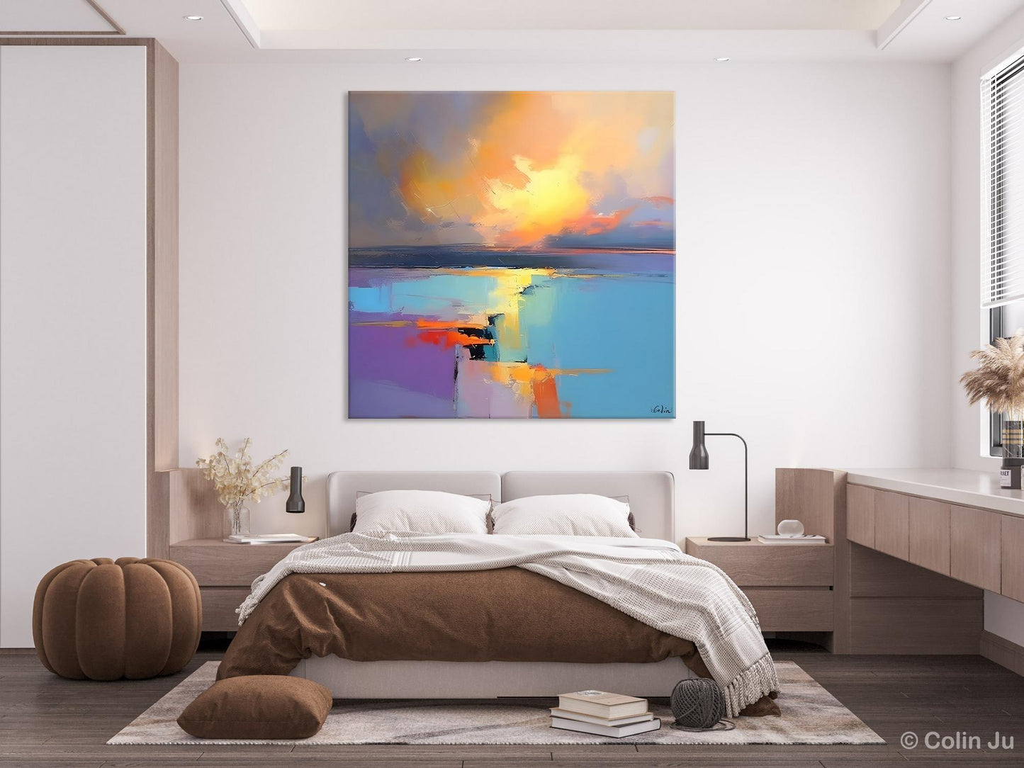 Canvas Painting for Living Room, Original Modern Wall Art Painting, Abstract Landscape Paintings, Oversized Contemporary Abstract Artwork