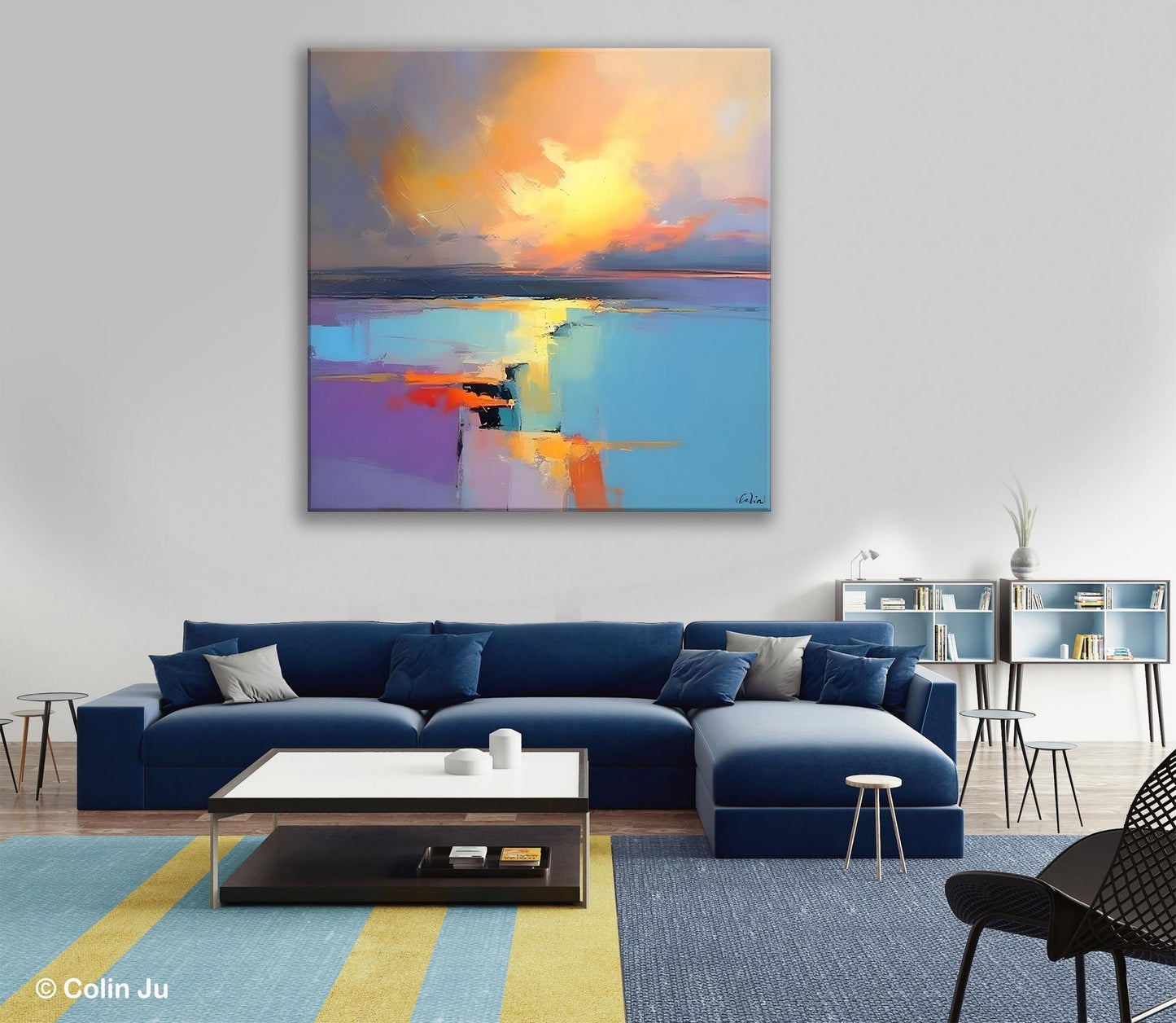 Canvas Painting for Living Room, Original Modern Wall Art Painting, Abstract Landscape Paintings, Oversized Contemporary Abstract Artwork