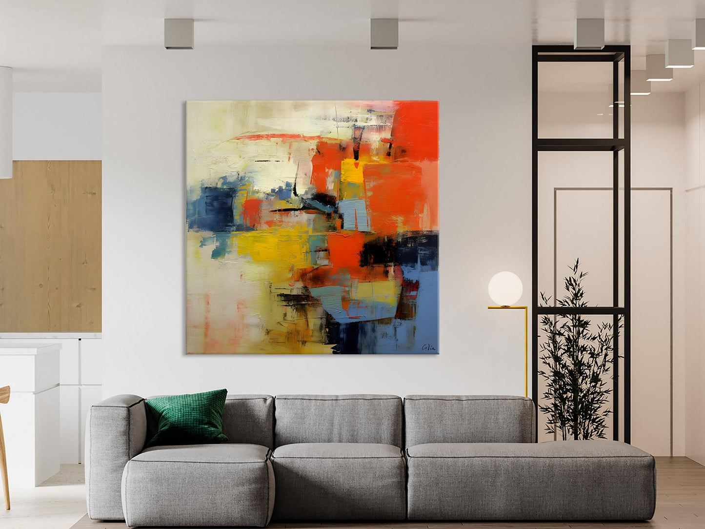 Abstract Wall Paintings, Contemporary Wall Art Paintings, Extra Large Paintings for Dining Room, Hand Painted Canvas Art, Original Artowrk