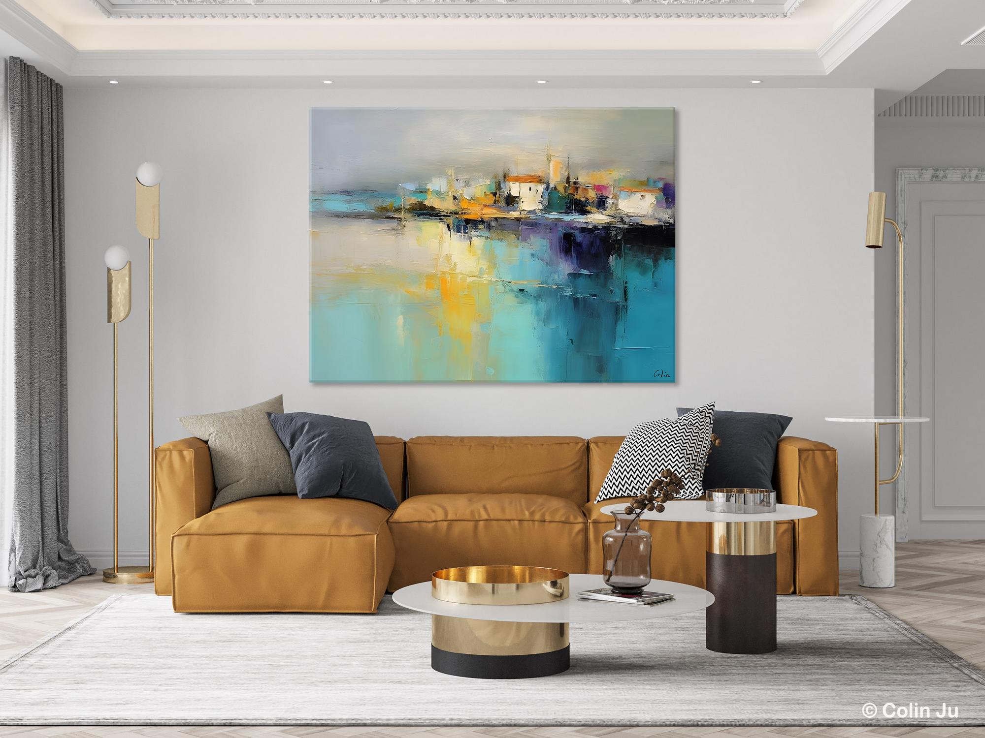 Extra Large Paintings for Bedroom, Abstract Landscape Painting, Landscape Wall Art Paintings, Original Modern Abstract Art