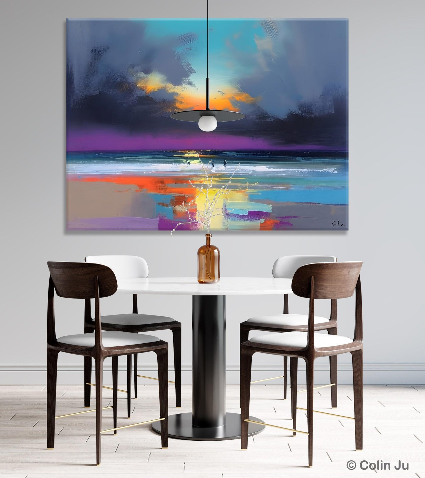 Large Landscape Canvas Paintings, Buy Art Online, Living Room Abstract Paintings, Original Landscape Abstract Painting, Simple Wall Art Ideas