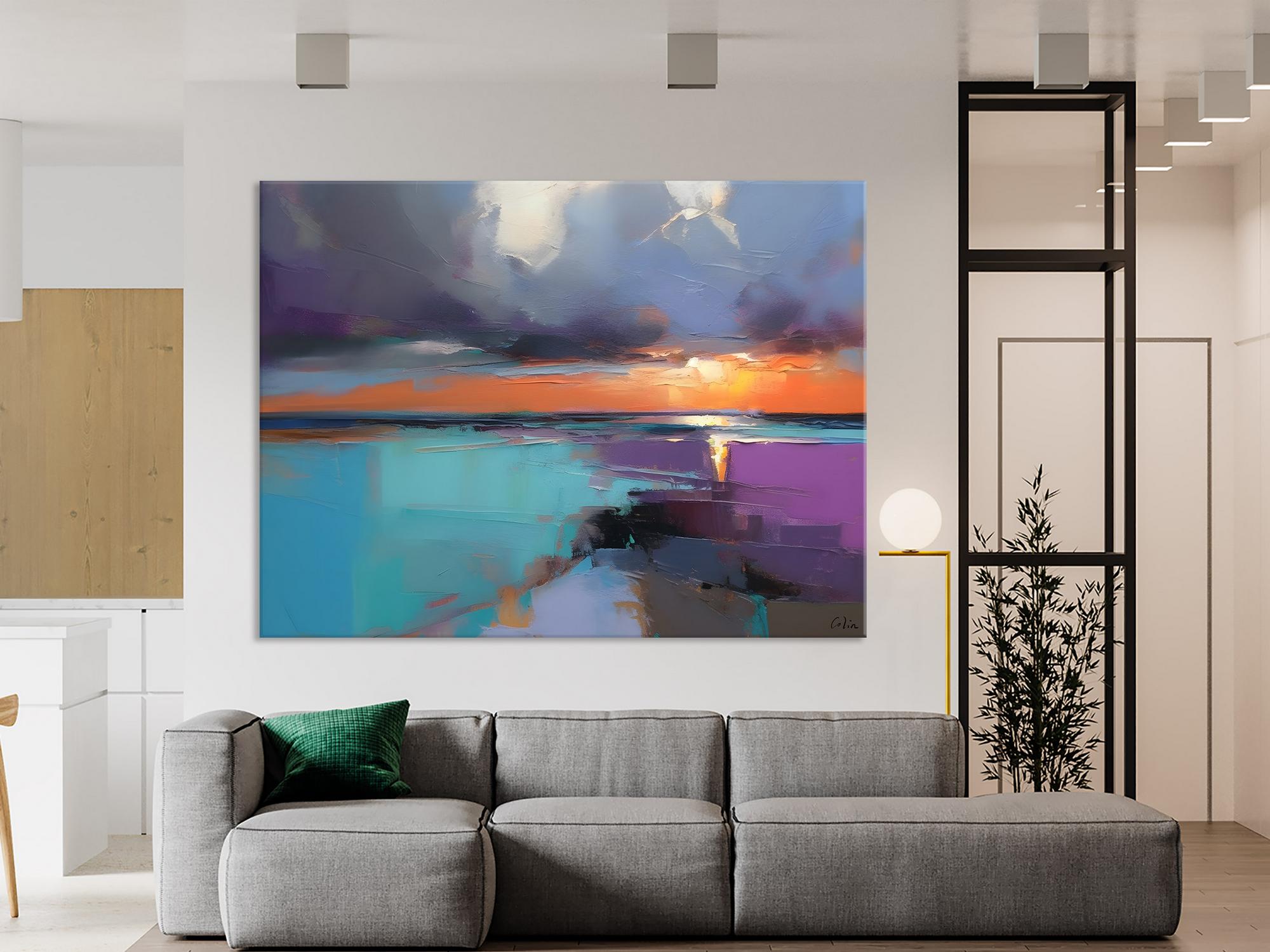 Living Room Abstract Paintings, Original Landscape Abstract Painting, Simple Wall Art Ideas, Extra Large Landscape Canvas Paintings, Buy Art Online