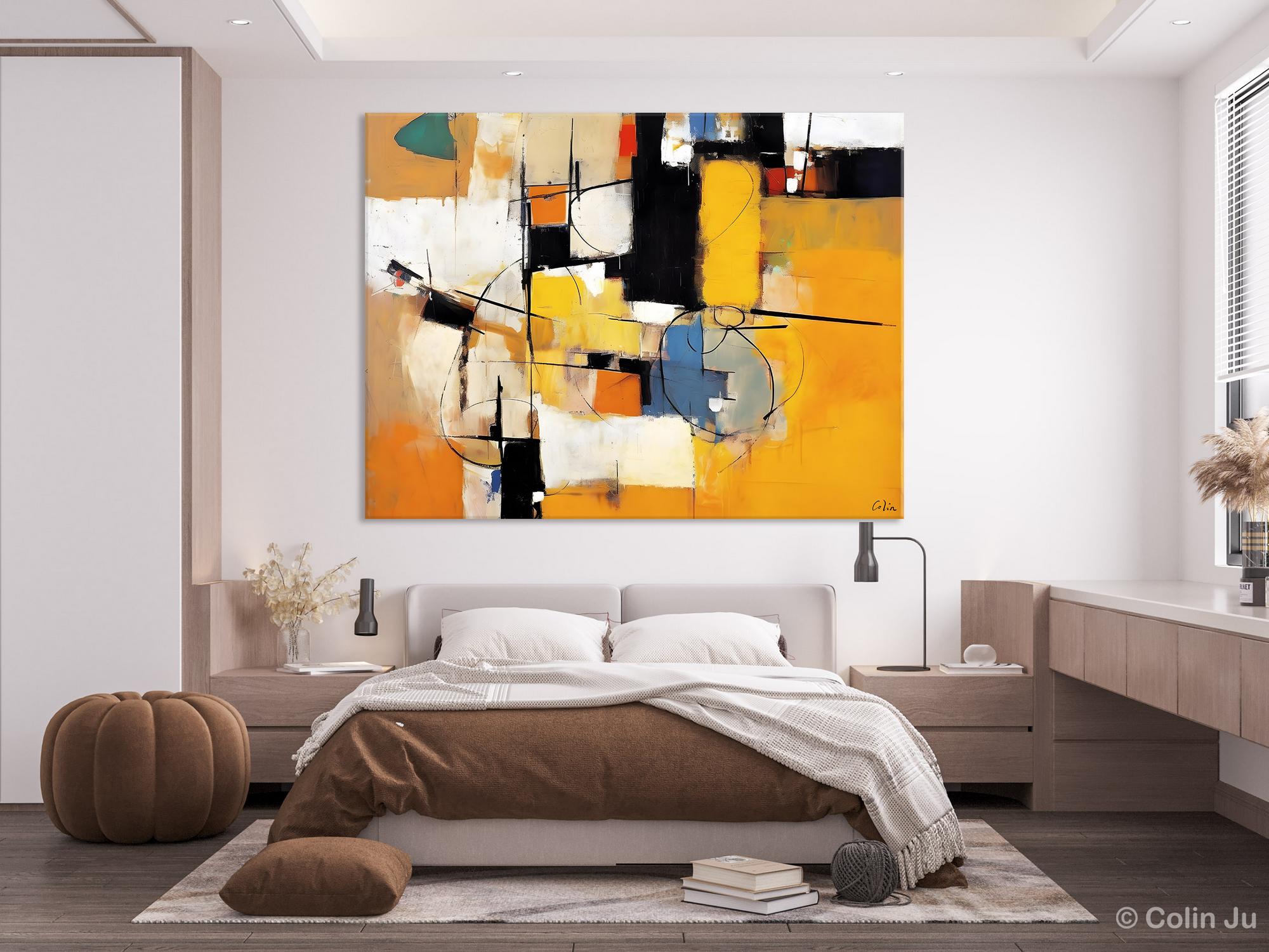 Acrylic Abstract Painting Behind Sofa, Large Original Painting on Canvas, Acrylic Painting for Sale, Living Room Wall Art Paintings, Buy Paintings Online