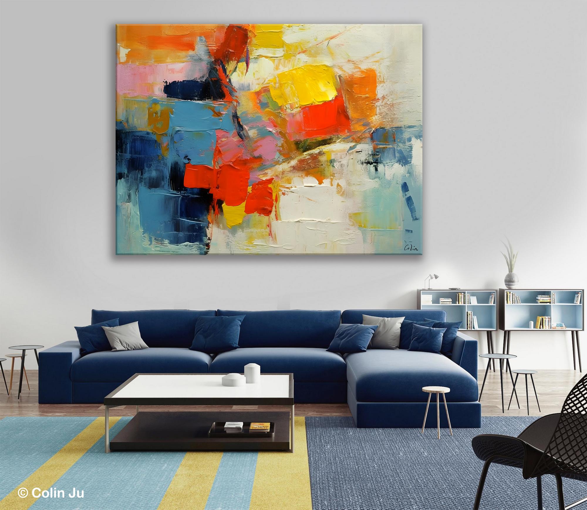 Abstract Acrylic Paintings for Living Room, Original Modern Contemporary Artwork, Buy Paintings Online, Oversized Canvas Artwork