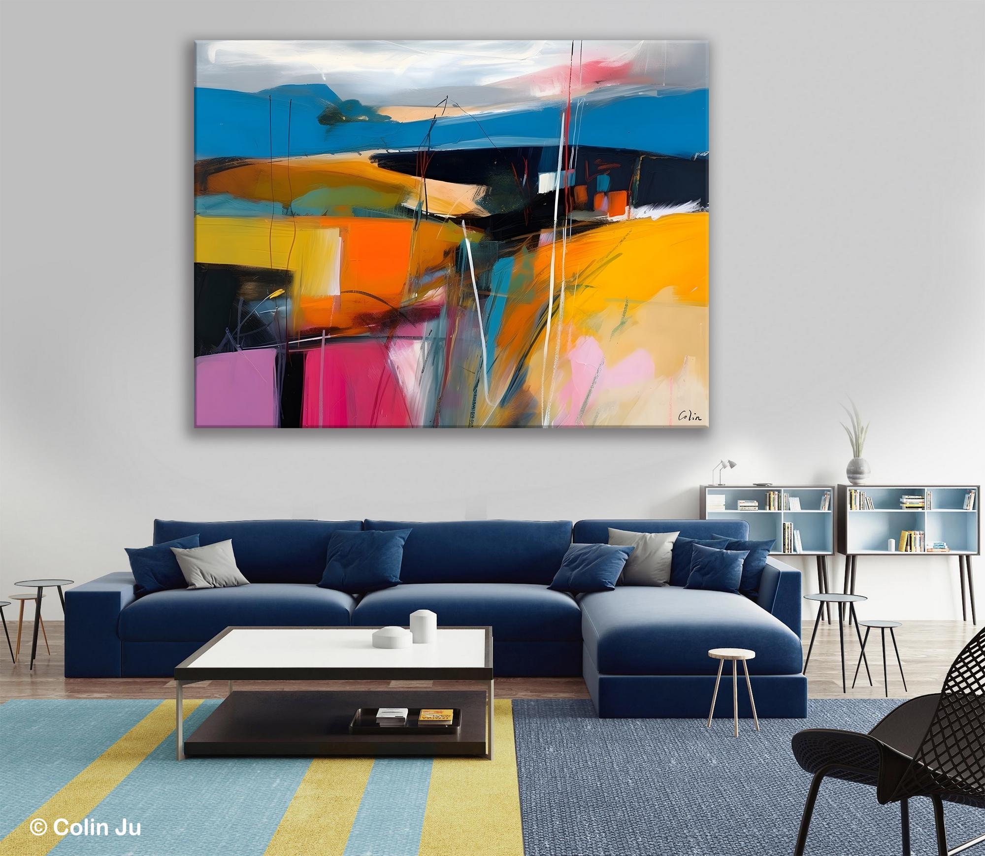 Large Painting on Canvas, Buy Large Paintings Online, Simple Modern Art, Original Contemporary Abstract Art, Bedroom Canvas Painting Ideas