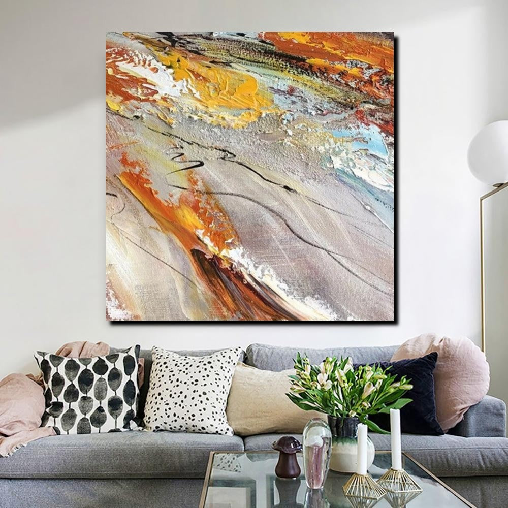 Living Room Modern Paintings, Simple Abstract Paintings, Abstract Contemporary Paintings, Heavy Texture Painting, Hand Painted Canvas Art