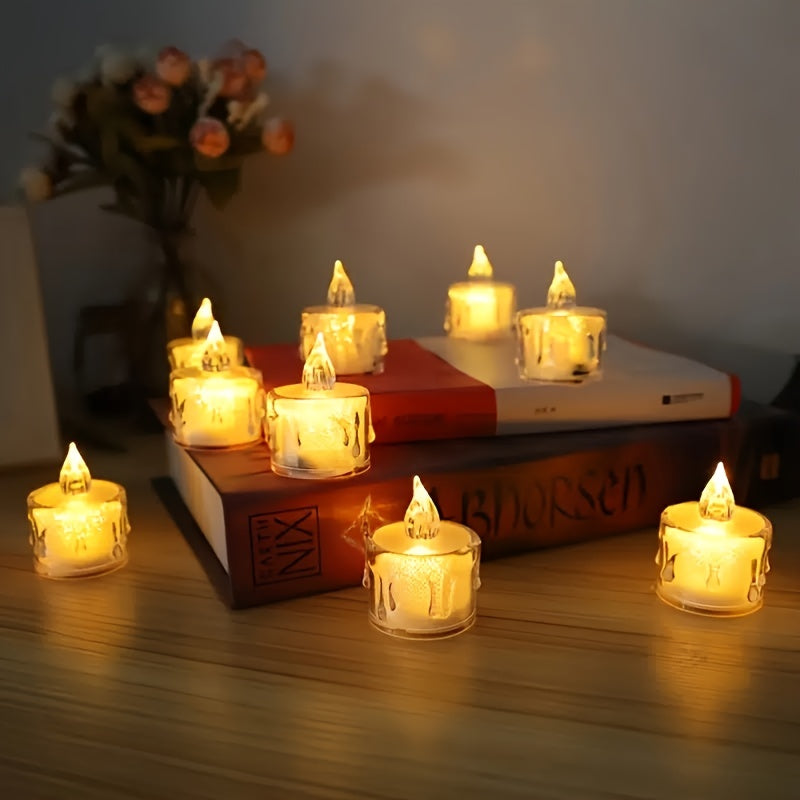 1pc Led Electronic Candle Lamp, Portable & Creative Desk Night