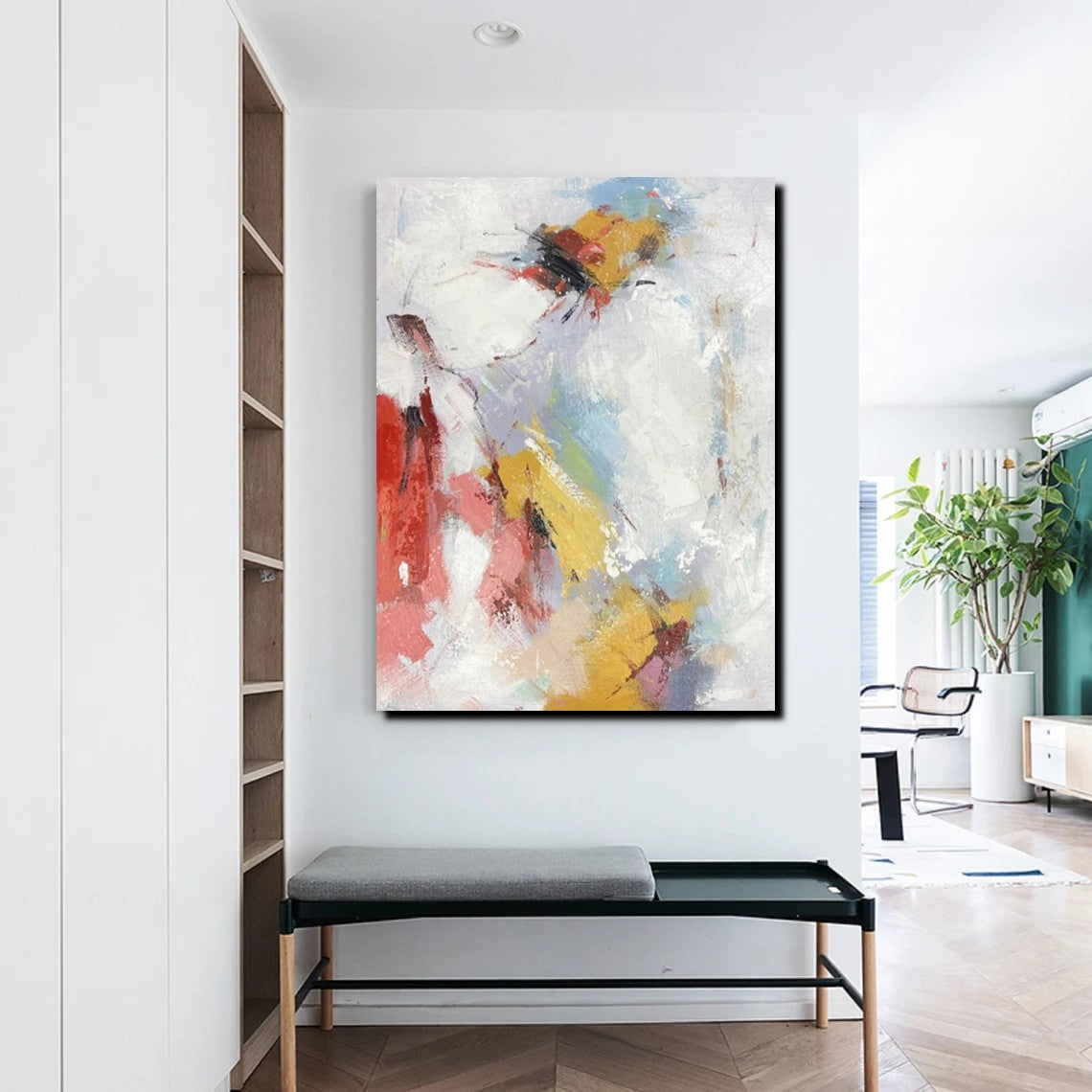 Dining Room Wall Art Ideas, Abstract Modern Painting, Acrylic Canvas Paintings, Simple Wall Art Paintings, Contemporary Painting