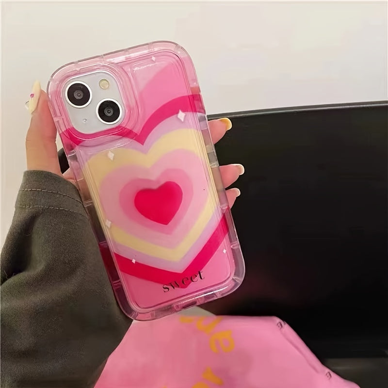 Blue And Pink Heart Pattern Phone Case