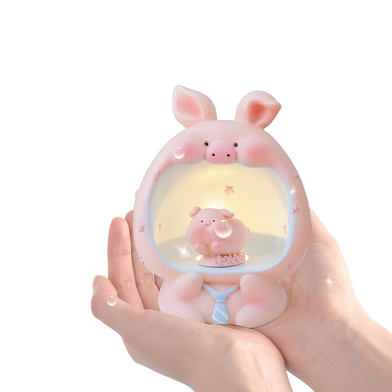 1pc Cute Pig Night Light For Kids, USB Portable Rechargeable LED Lamp, Kawaii Night Light For Baby Girls Boys Gift