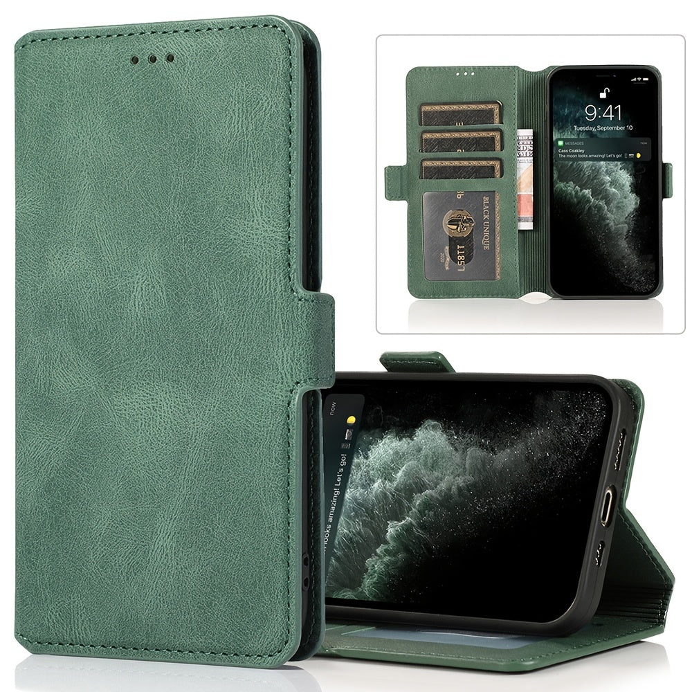 Leather Flip Wallet Case