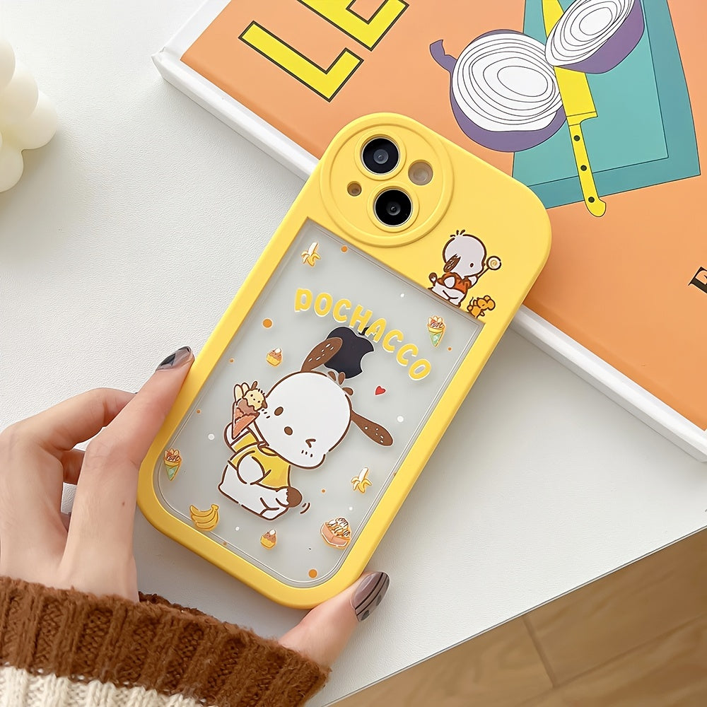 Cute Ice Cream Pacha Dog Pattern Mobile Phone Case, With Camera Big Eyes Shape Shock-absorbing