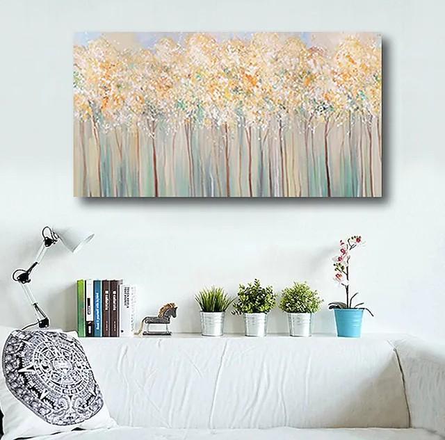 Forest Tree Paintings, Modern Wall Art Paintings, Simple Acrylic Paintings for Dining Room