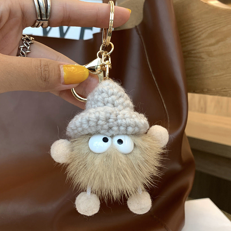 Fashion Plush Briquettes Doll Keychain