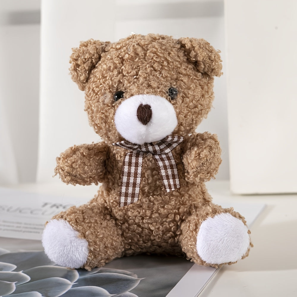 Studded Cute Dickie Bear Charm Teddy Bear Denim Puppet Bag Soft Moe Accessory Keychain Girl