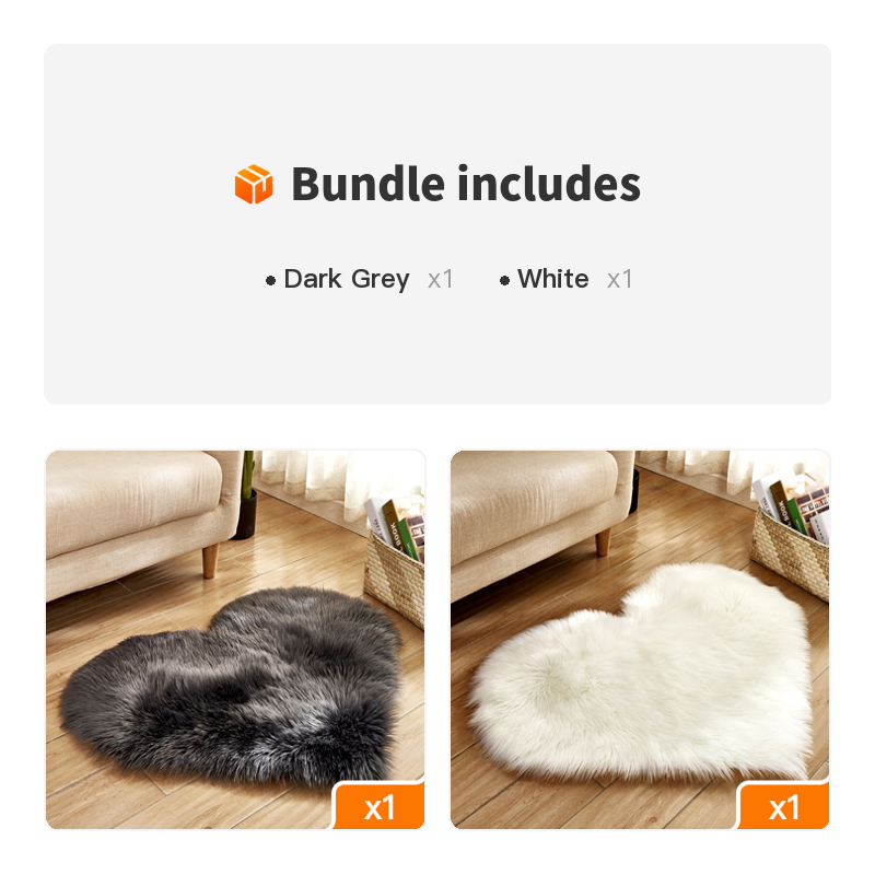 1pc Heart Shaped Area Rug, Plush Faux-Fur Carpet For Living Room & Bedroom, Home Decor Valentine's Day Decor 19.6in*23.6in/50cm*60cm