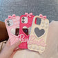 Heart Shape Mirror Silicone Phone Case