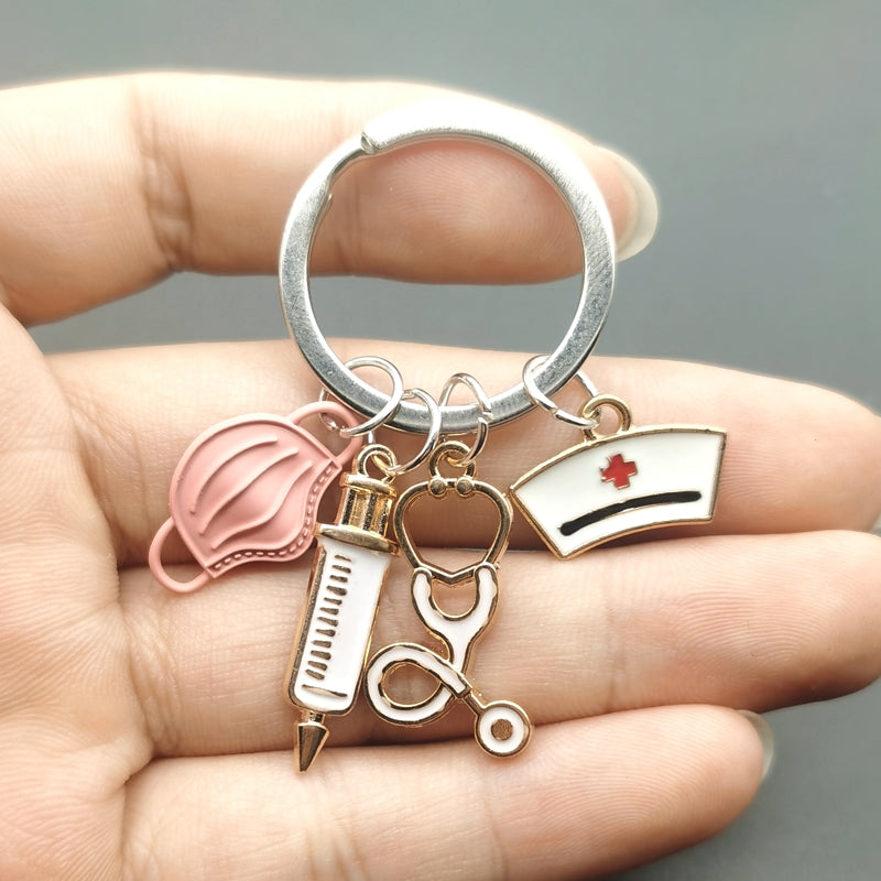 Men's New Design Medical Tool Shape Alloy Keychain