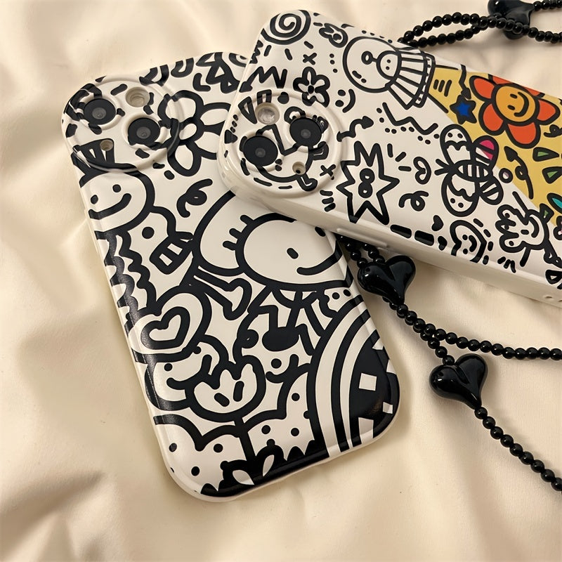 Funny Cartoon Graffiti Painting Silicone Soft Phone Case