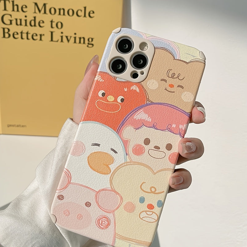 Original Cartoon Children's Fun Painting Imitation Leather All-inclusive Drop-proof  Mobile Phone Case