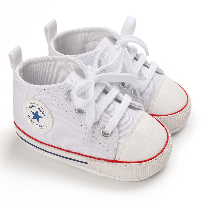 Infant Baby Boys Sneakers, Soft-soled Anti-slip High Top Crib Shoes