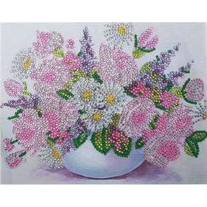 Flower DIY Special Shaped Diamond Painting - artpaintingworld