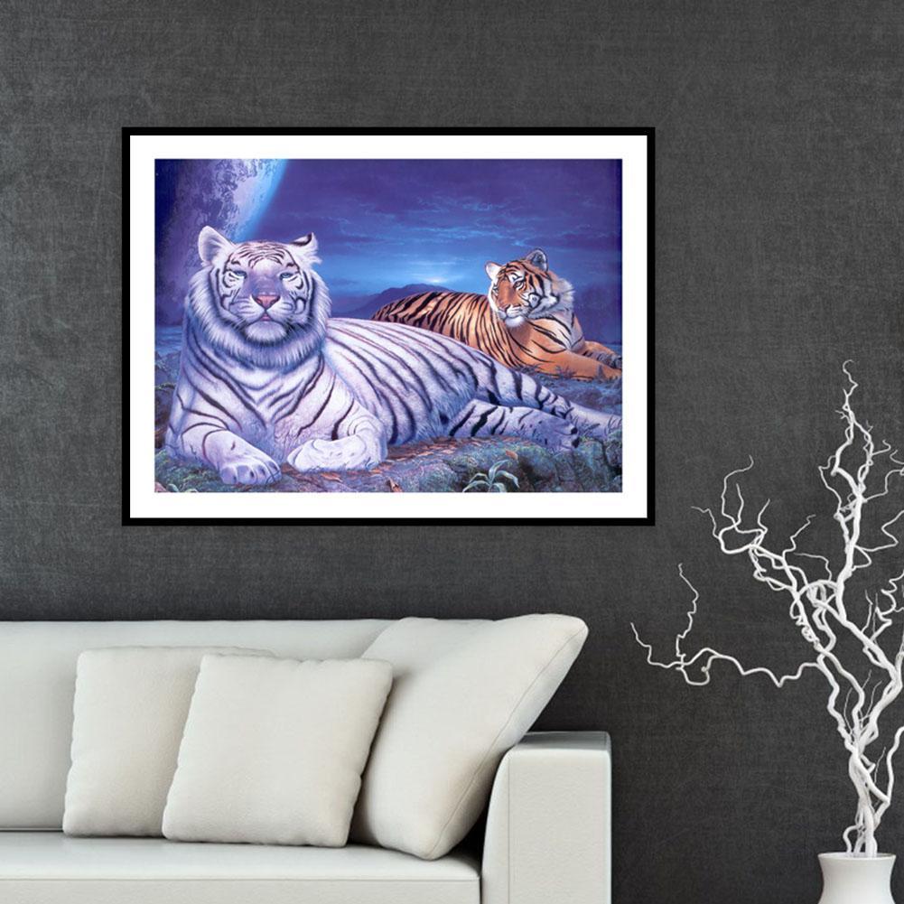 Flower Tiger 5D DIY Full Drill Diamond Painting - artpaintingworld