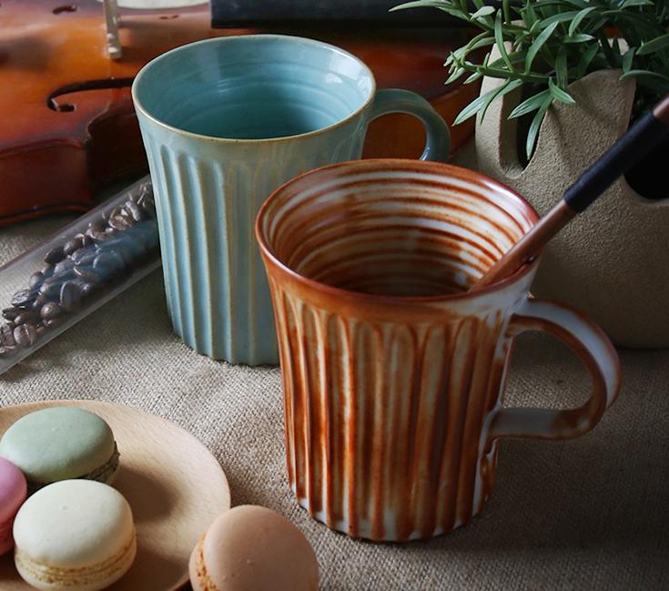 Latte Coffee Mug, Large Capacity Coffee Cup, Large Tea Cup, Handmade Pottery Coffee Cup