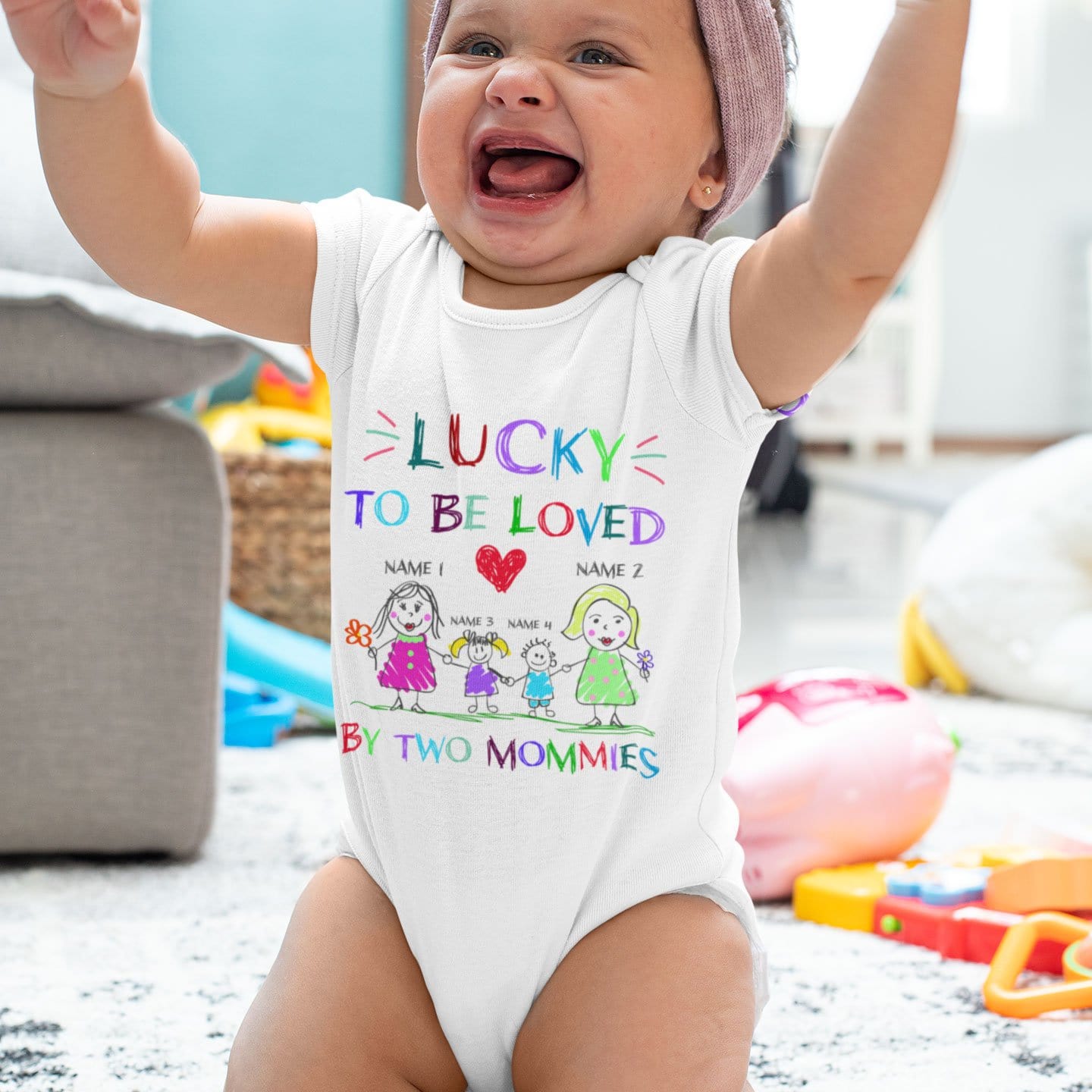 Lucky To Be Loved By Two Mommies Shirt-Macorner