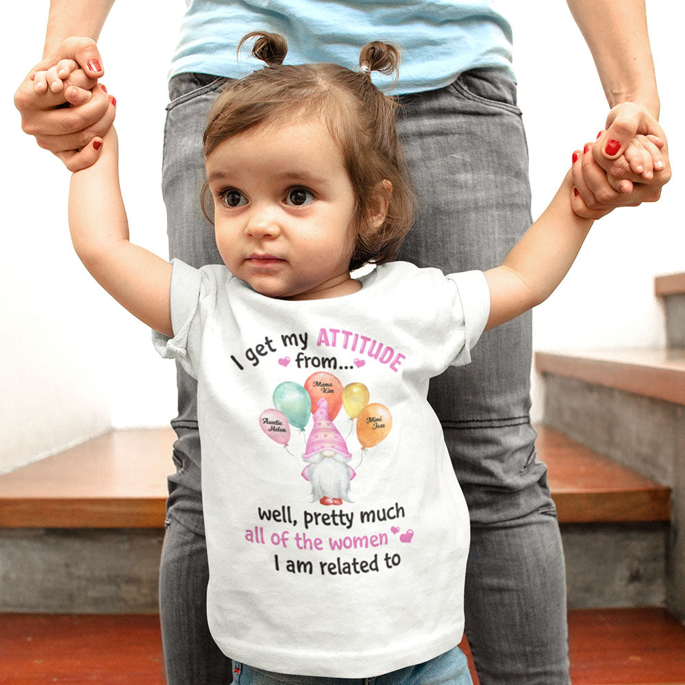 Where I Get My Attitude, Family Custom Shirt & Onesie, Gift For Little Girl-Macorner