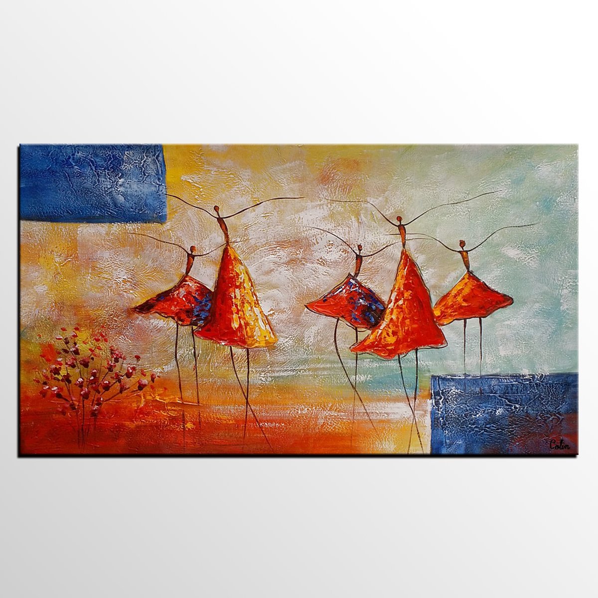 Wall Art Painting, Ballet Dancer Painting, Acrylic Painting for Sale, Simple Abstract Painting, Bedroom Canvas Painting