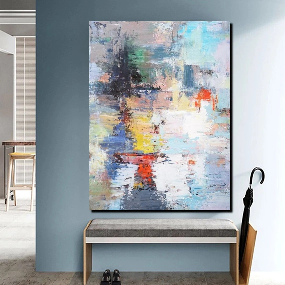 Modern Paintings Behind Sofa, Acrylic Paintings on Canvas, Large Painting for Sale, Contemporary Canvas Wall Art, Buy Paintings Online