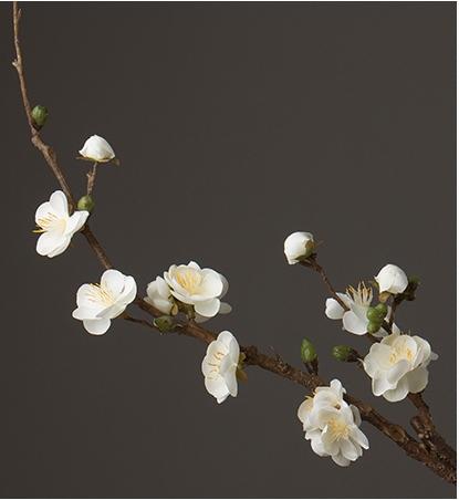 White and Pink Plum Artificial Flowers, Artificial Botany Plants, Silk Flower Arrangement, Plum Flower, Simple Flower Arrangement for Home Decoration