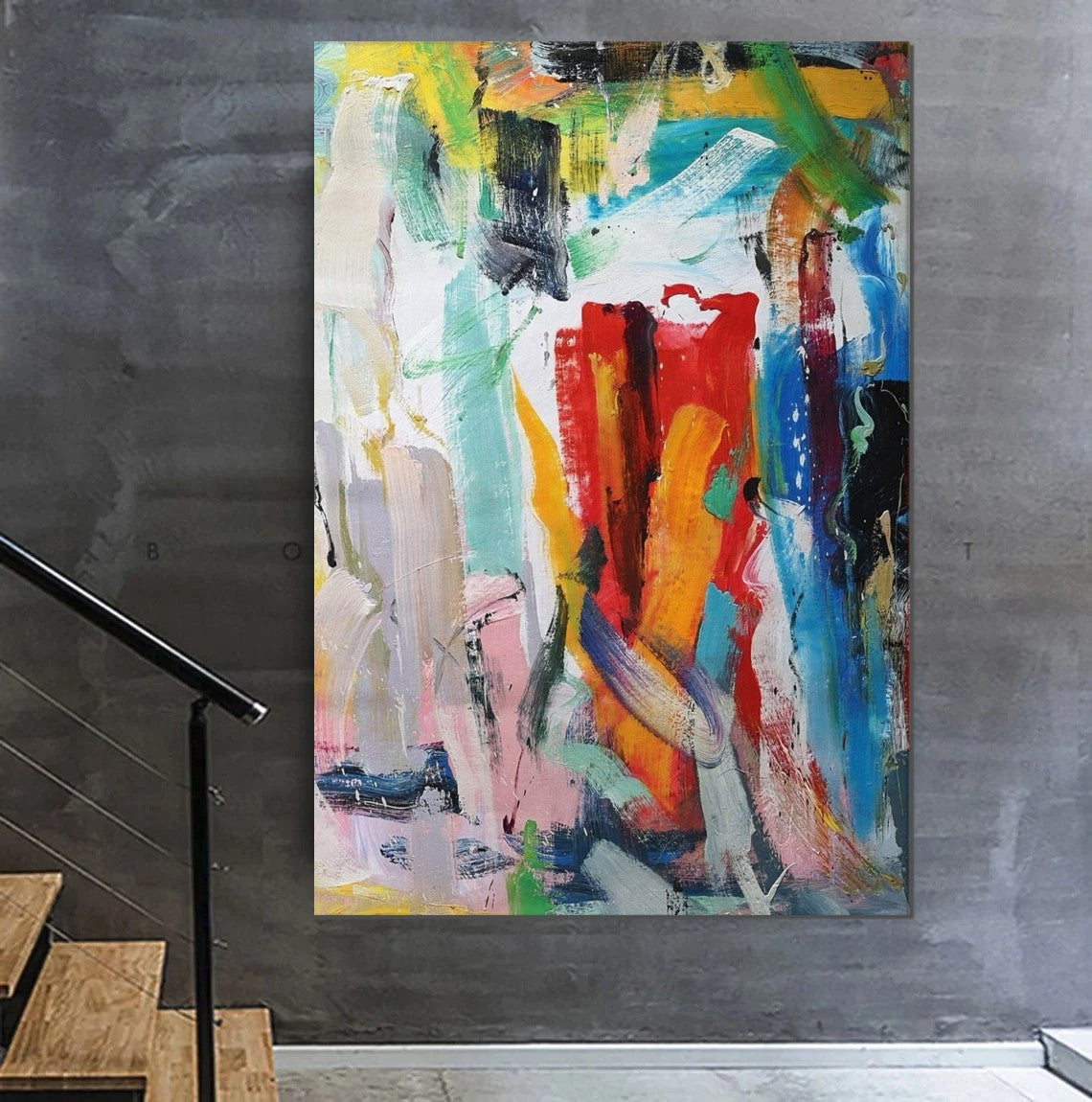 Modern Contemporary Artwork, Buy Paintings Online, Colorful Abstract Acrylic Paintings for Living Room, Heavy Texture Canvas Art, Impasto Wall Art Paintings